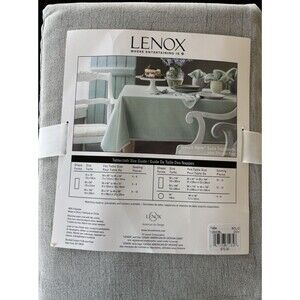 Lenox French Perle Grey Rectangular Tablecloth 60x120" – Seats 10-12